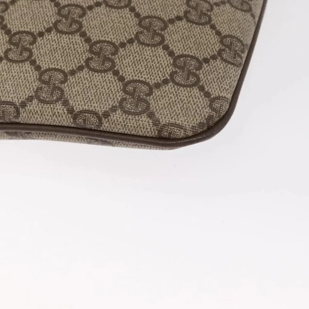 GUCCI GG Supreme Web Sherry Line Bag PVC Beige Gold 904 02 047 Auth ka922 - Picture 14 of 16